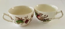 2 Vintage Johnson Brothers Harvest Time Coffee Tea Cups No Saucers 6 oz