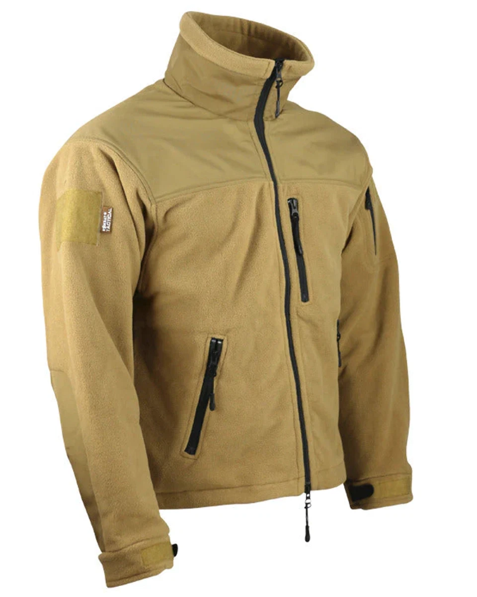 COYOTE DEFENDER TACTICAL FLEECE MENS JACKET MILITARY ARMY STYLE WARM COMBAT TOP
