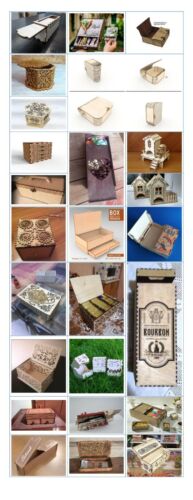 CDR DXF cutting files Ornamental Boxes & Deco Designs for Laser Cutter Engraver - Picture 3 of 10