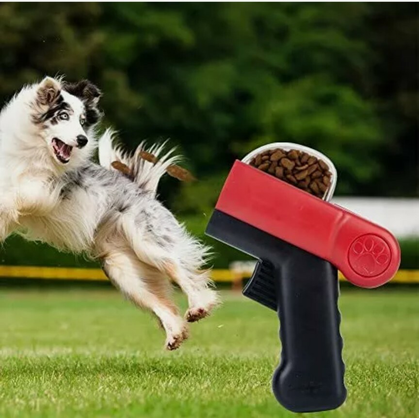 Pet Treat Launcher Dog Food Catapult Puppy Snack Shooter Feeder Pet  Training Food Dispenser Toys Dog Interactive Toys