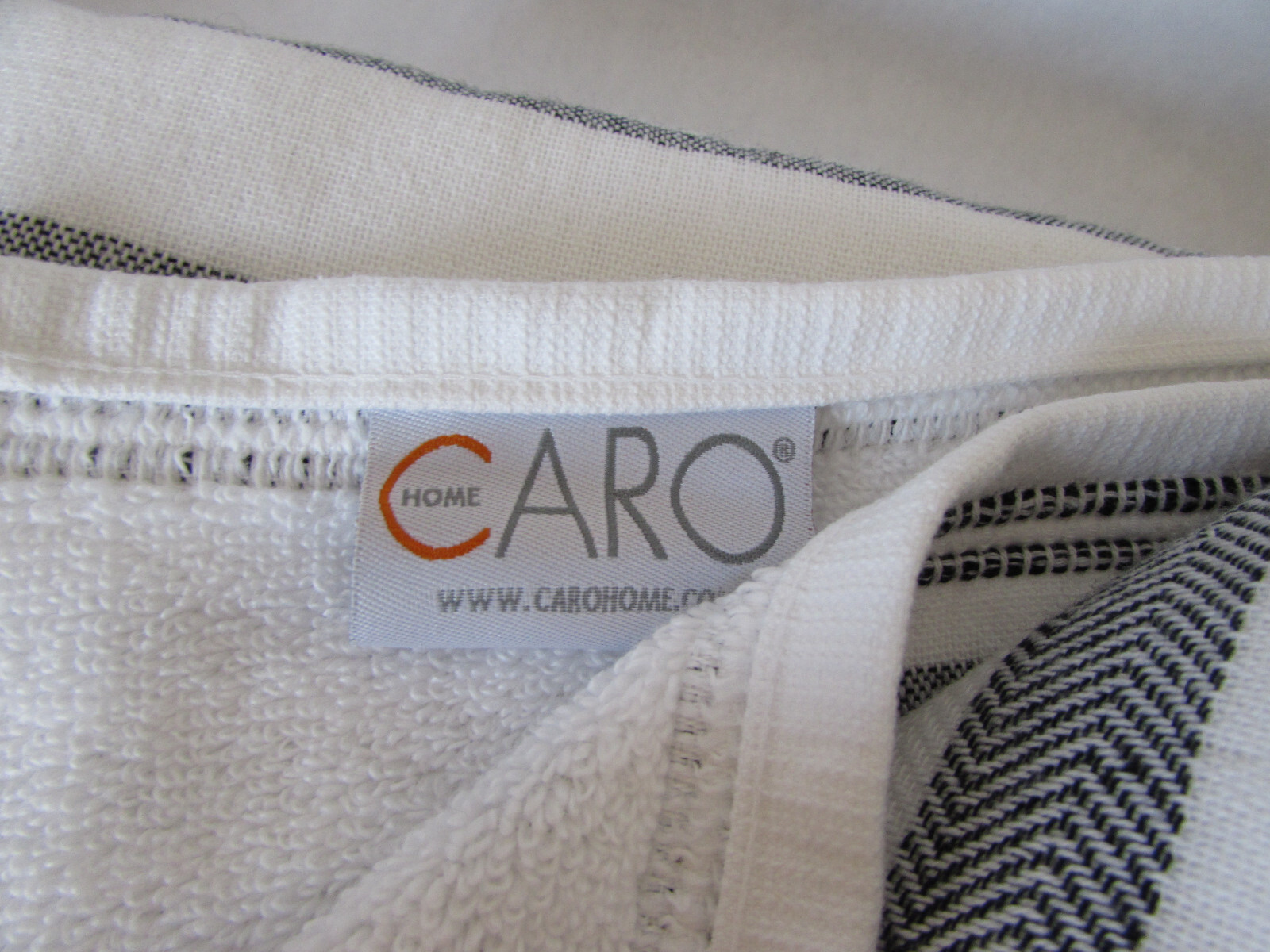 Caro Home 2 Fast Dry Bath & Hand Towels 100 Cotton White Charcoal Soft 30"x54" eBay