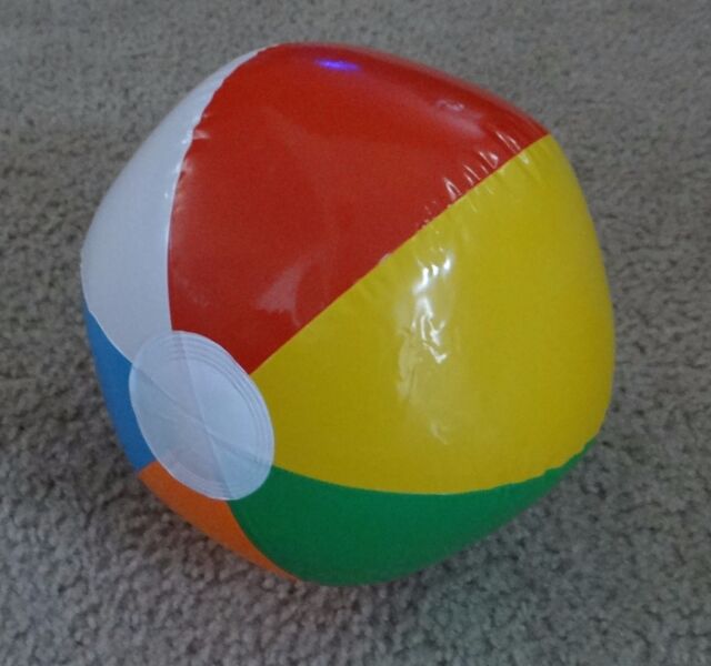 12" Classic Inflatable Beach Ball Multicolored Swimming Pool Party Favor Toy for sale online