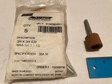 NORTON ALUMINUM OXIDE VITRIFIED MOUNTED POINT GRINDING STONES (5)  3/4" X  3/4"