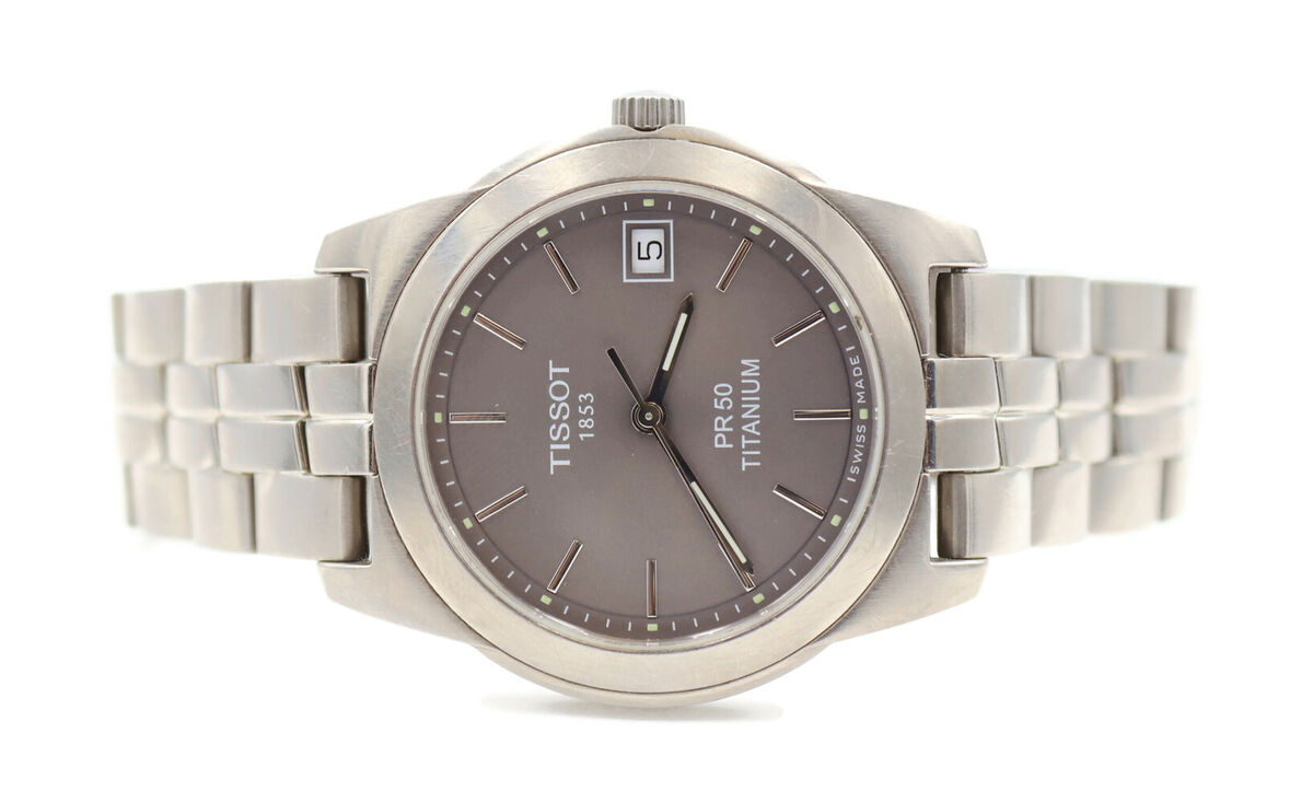 Mens Tissot PR50 Titanium Wristwatch All Titanium Model Mens Tissot PR50 Titanium Wristwatch All Titanium Model