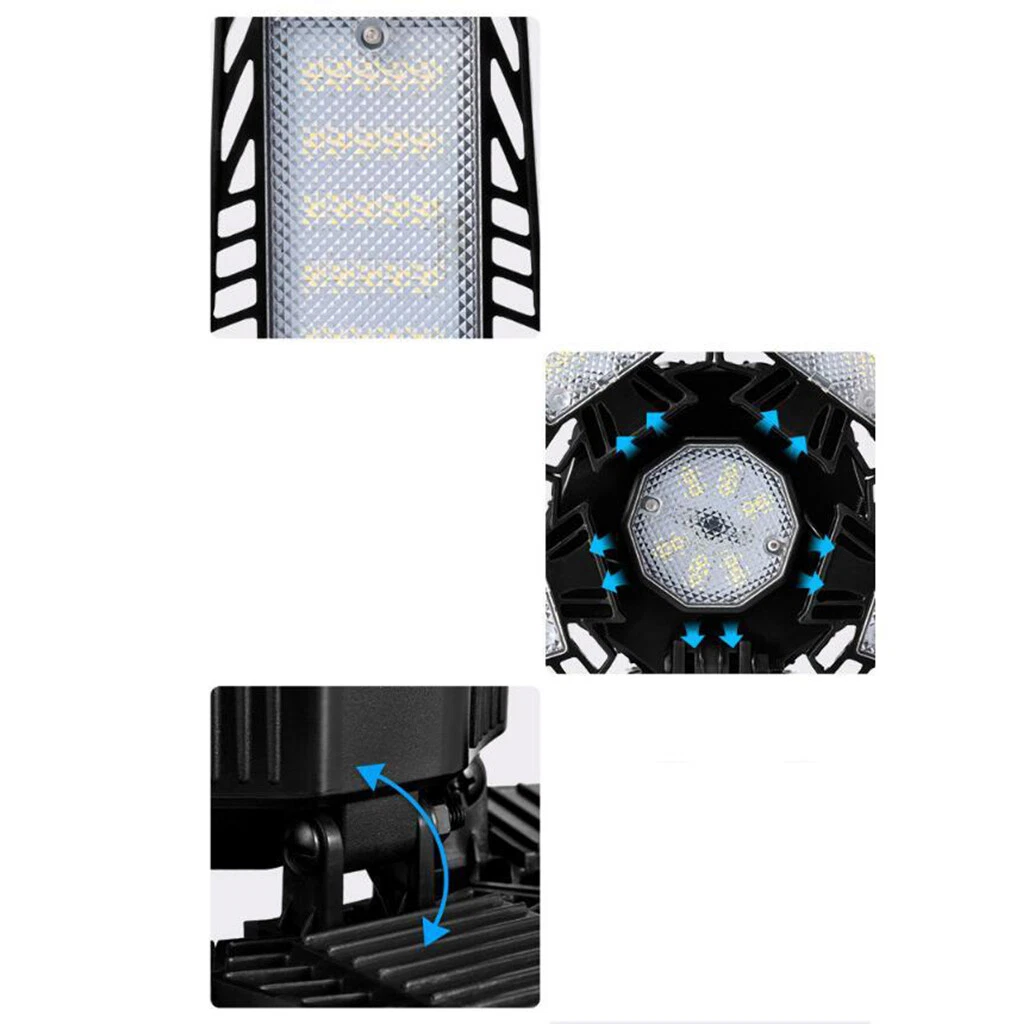 LED Garage Lights Deformable Ceiling Lights Fixture for Garage