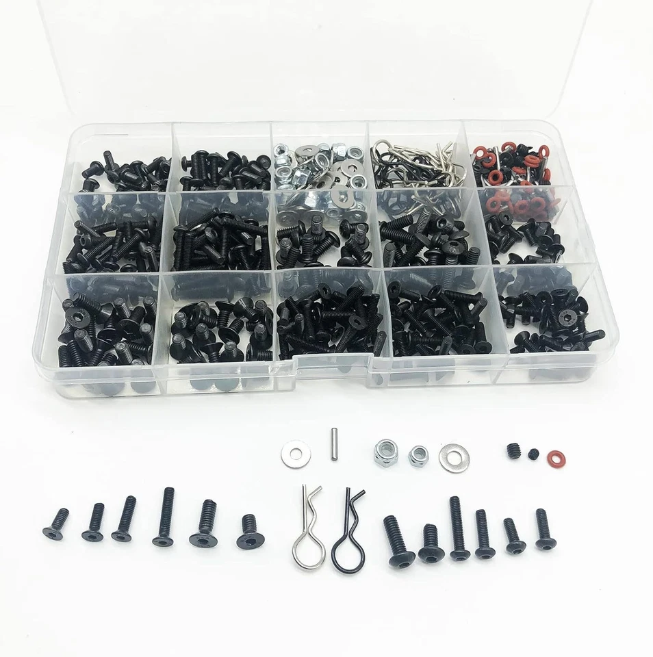 600pcs Universal RC Screw Kit Screws Assortment Set Hardware Fasteners for Tr... - Image 3 of 3