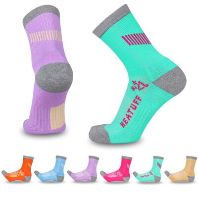 Womens 6 Pack Hiking Crew Socks Performance Athletic Cushion Outdoor Trekking...