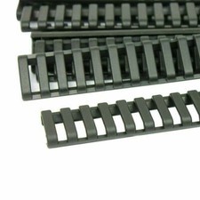 24 Pieces 7 Heat Resistant Rifle Ladder Rail Cover Picatinny Rail Cover - Black