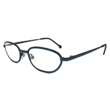 Vintage la Eyeworks Eyeglasses Frames PUNCH 574 Blue Oval Round 48-20-130