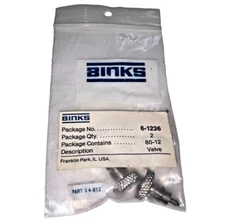 PACK OF 2 NEW Binks 80-12 Valve VALVES pair (D450)