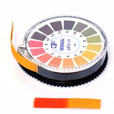 Rollo de papel de prueba de pH 5M: medidor indicador de ácido alcalino, rango de pH de 0-14