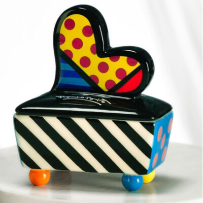 BOX BOX TRINKET BOX HEART ROMERO BRITTO GARANTIEZERTIFIKAT 339053 XX