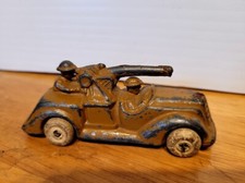 VINTAGE 1930'S BARCLAY BV15 LEAD DIME STORE CANNON CAR VAR. 1