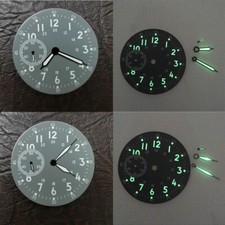39mm Gray Watch Dial Hands Fit For ETA 6497 ST 3600 Hand Winding Movement