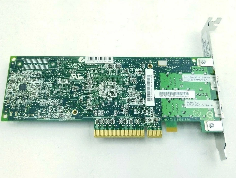 HP Emulex LPE12002-E 8GB PCI-E Dual-Port Expansion Card- USED - Image 3 of 4
