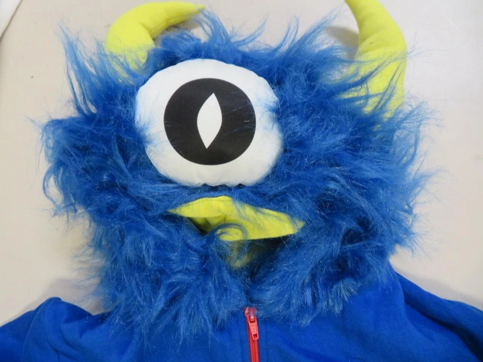 Disfraz de Halloween azul monstruo criatura adolescente sudadera con capucha 13-16 Foto 4 de 4