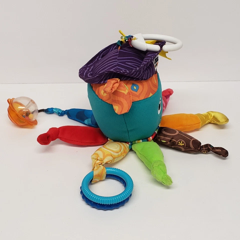 Lamaze Pulpo Pirata Bebé Arrugado Sonajero Espejo Cuna Cochecito Juguete Peluche Foto 4 de 4