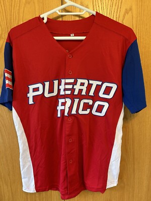 Puerto Rico #21 Arriba Clemente Jersey. NWOT. 22 x29.5 . Medium. Really Sharp!