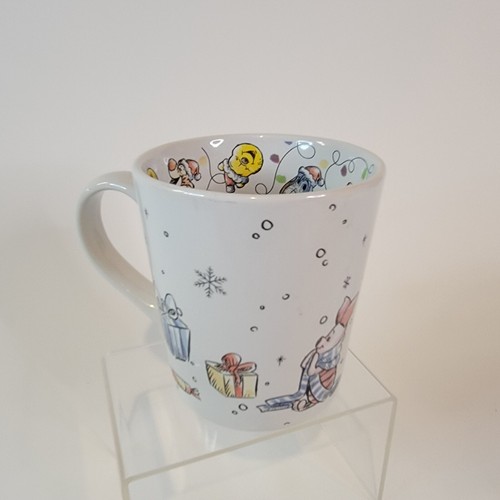 DISNEY Winnie The Pooh & Friends Christmas Cup Mug Collectible Inside Design - Picture 3 of 5
