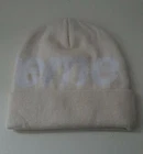 FW17 Supreme Grand Logo Sur Blanc Bonnet Coton Naturel Cachemire