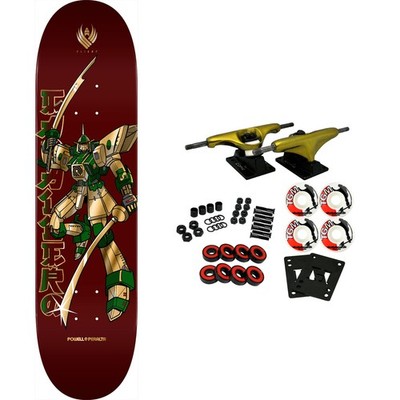 Powell Peralta Skateboard Complete Flight Caballero Gundam Burgundy/Gold Foil 8
