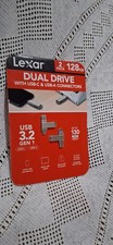 BRAND NEW Lexar DUAL DRIVE with USB-C USB-A. 3.2 GEN 1 128GB x 2 PACK