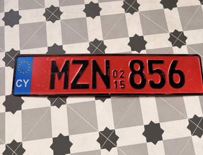 Cyprus Euro Number License hire car  Plate Used Condition