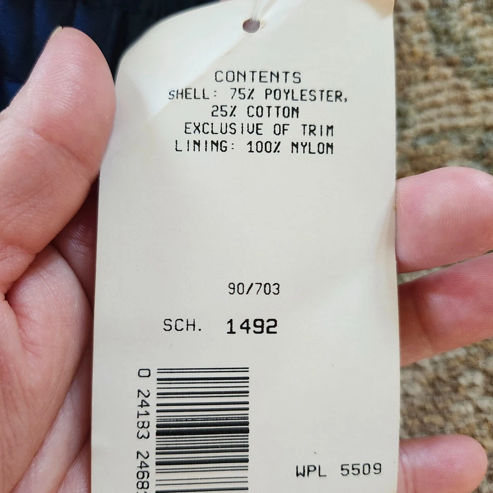 NUEVO CON ETIQUETAS Chaqueta De Colección Años 80 Crown Royal California Imperial Azul Teal Cremallera XL Hecha en EE. UU. Foto 3 de 4