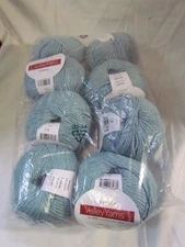 Valley Yarns Hawley 8-Balls  50% Cotton 30% Silk Nylon Color #06 BLUE SKIES