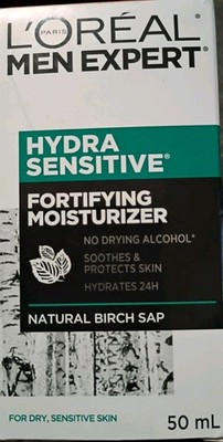New Loreal Men Expert Hydra Sensitive Fortifying Moisturizer Birch Sap 50ml