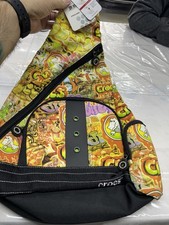 CROCS Backpack NEW Multi Color Sling Style Graffiti Pockets Adjustable Strap mm