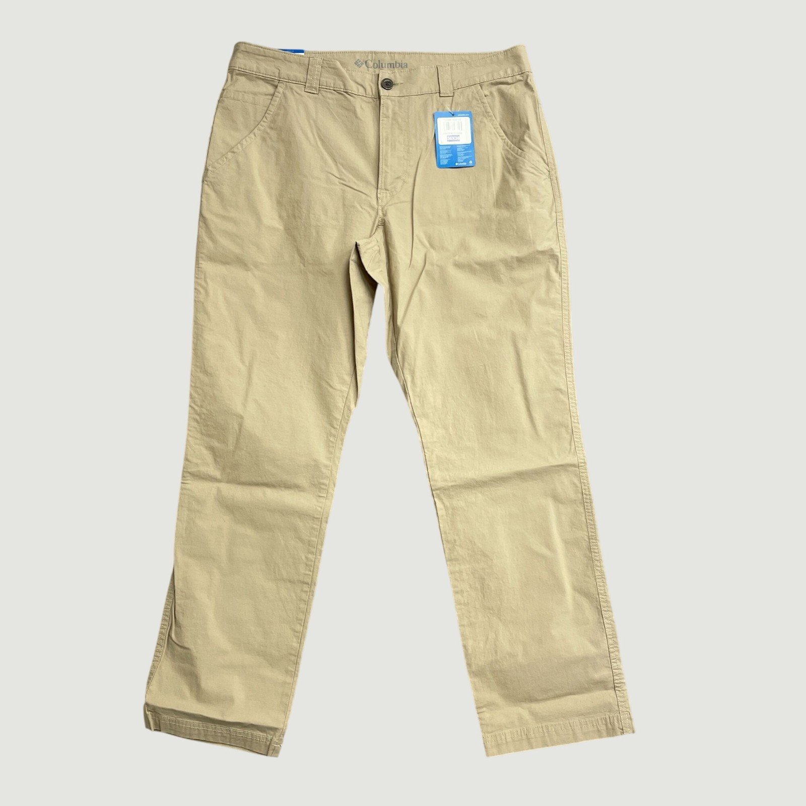 Columbia Men's Active Fit Straight Tech Pants 36x30 Ancient Fossil Beige M0318