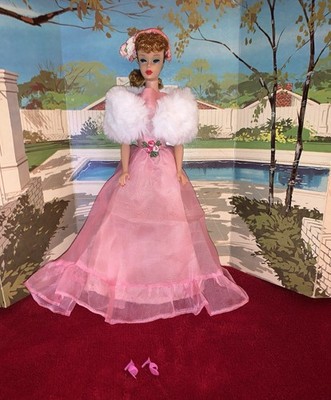 VINTAGE BARBIE #1614 JUNIOR PROM DRESS-PROFFESIONAL REPRO IN PINK-NO DOLL! NICE!