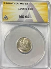1906 O BARBER DIME pleasing collector coin ANACS MS62 scarce !