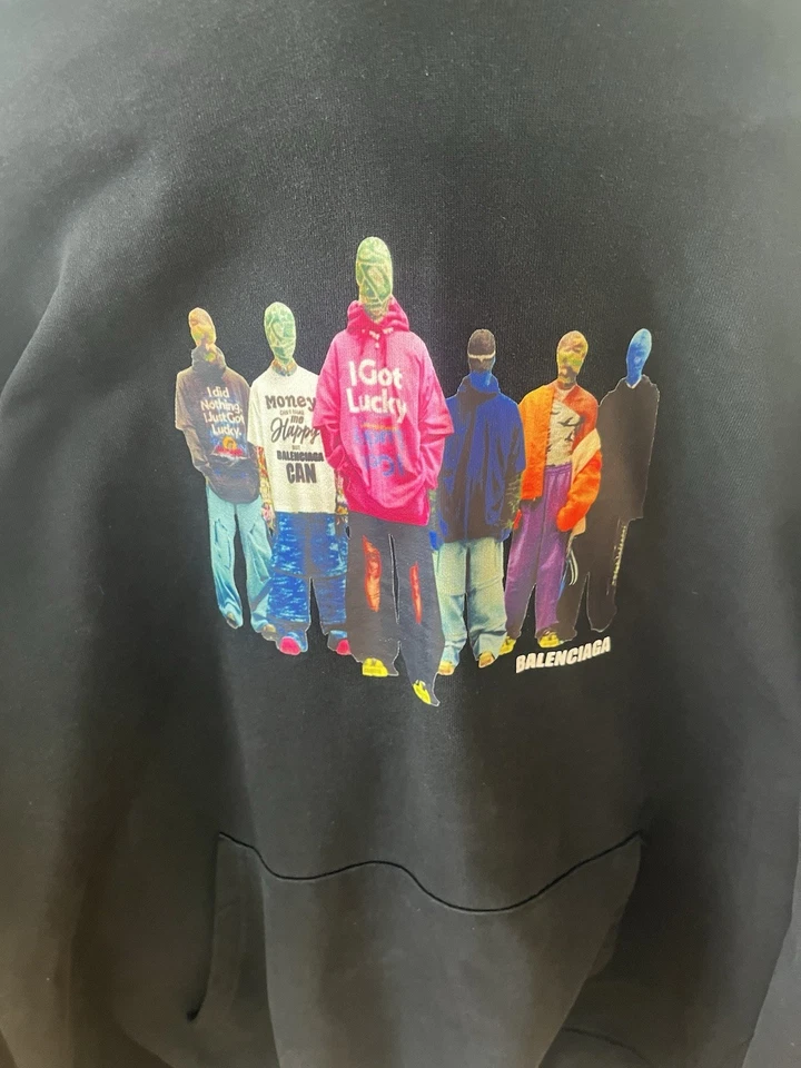 Sudadera con capucha negra Balenciaga X Vetements para hombre talla M Foto 2 de 4