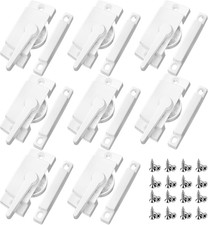 8 Pack Cam Action Window Sash Locks and Keeper, White Window Latch Security Lock