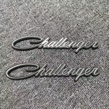2009-2019 Dodge Challenger Front Fender Side Chrome Black Emblem Badge 2PCS USA