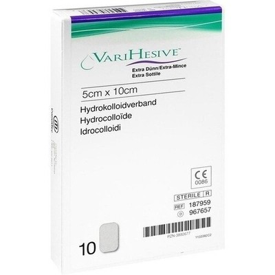 VARIHESIVE extra dünn 5x10 cm HKV hydroaktiv, 10 St PZN 03892677