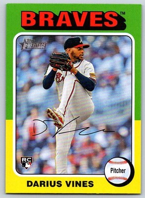 2024 Topps Heritage High Number DARIUS VINES #650 Braves Rookie RC