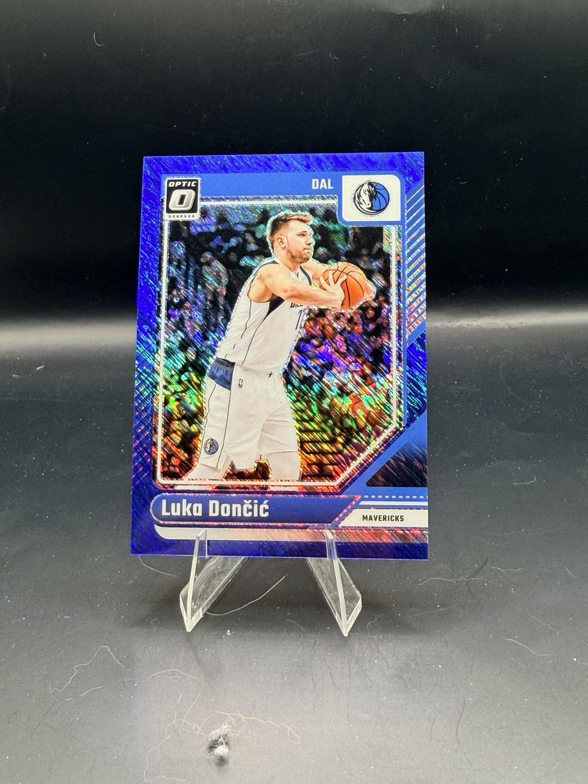 Luka Doncic 2024-25 Panini Donruss Optic Blue Shimmer /75 #214 Mavs