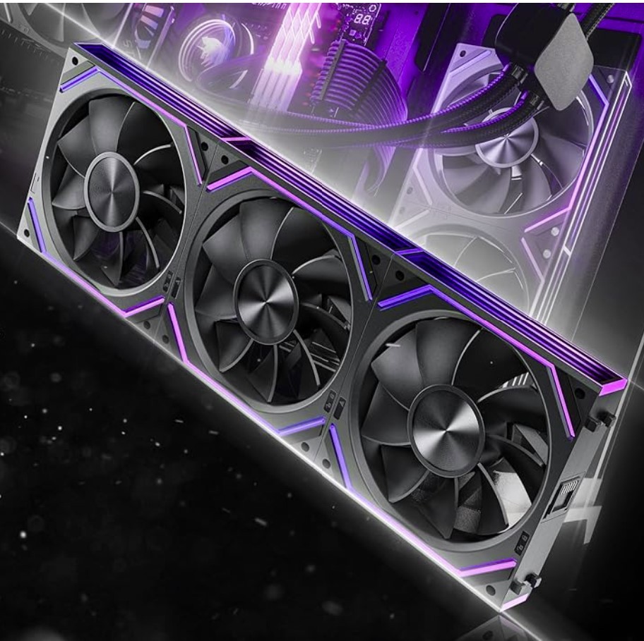 AsiaHorse Dawn 120mm ARGB Fans - Black -Foward Blade - RGB PC
