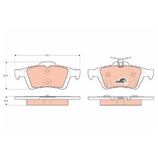 TRW Bremsbelagsatz Bremsklötze hinten CV6Z2200A 5134101 1360254 | 802678
