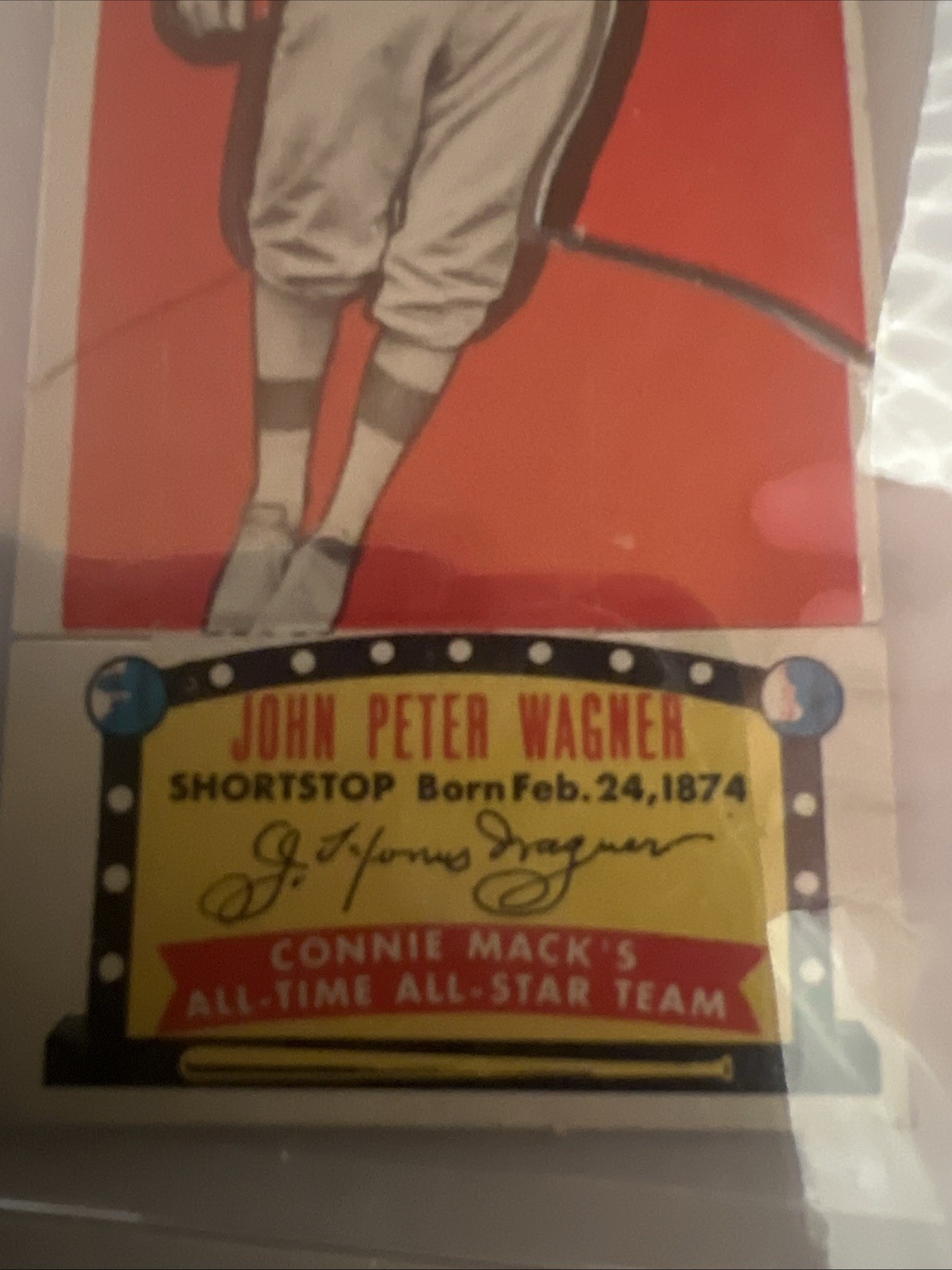 1951 Connie Macks All-Time All-Star Team John Peter Honus Wagner Shortstop HOF view 3