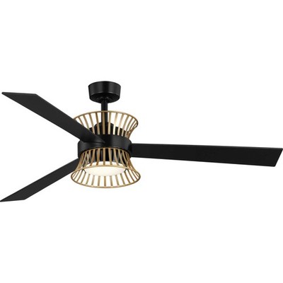 Progress Lighting P250110-30 Bisbee 56'' 3 Blade Indoor LED - Black