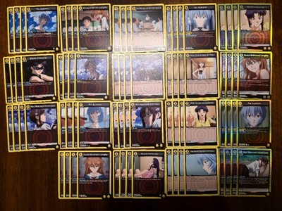 UNION ARENA Evangelion Complete Playset (Purple, Yellow, Red) 4x each Card C-R's