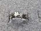 GRANDMA GRABE'S BEAUTIFUL VINTAGE STERLING SILVER OPEN BACK 1.27G RING SIZE 2
