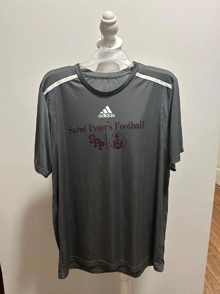 Men's Adidas Dri Fit Saint Peters Football T-shirt Sz Lg Gray Casual Athletic - Image 3 of 4