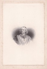 Jacques Benigne Bossuet Vescovo Francese Autore Scrittore Ritratto Incisione