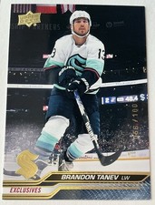 2023-24 Upper Deck Series 2 Exclusives 56/100 Brandon Tanev #402 Seattle Kraken