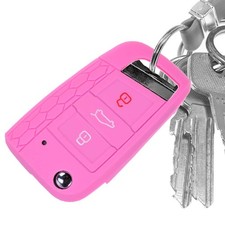 Auto Schlüssel Hülle Rosa für VW Polo Golf 7 VII GTI GTD GTE R